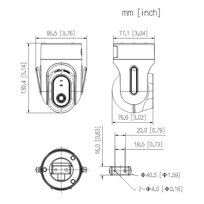 Cubo PT IP H265 2M DN IR10m 4mm WiFi Audio SD 5V MIC